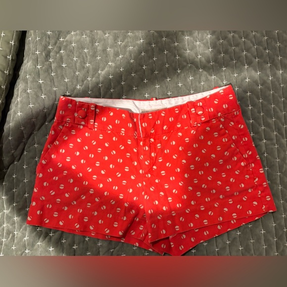 Banana Republic Red Geometric Shorts, Size 2 - Picture 4 of 9